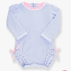 Ruffle Butts Seersucker Rashguard Swimsuit 6-12mo